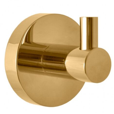 Lot de 2 patères simples COLORADO en laiton doré brossé 5,3 cm (1/2)