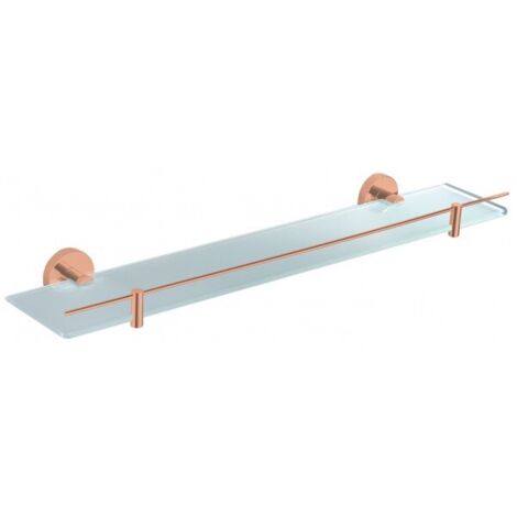 Etagère de douche murale COLORADO avec rail en laiton rose gold poli 60 cm (1/2)