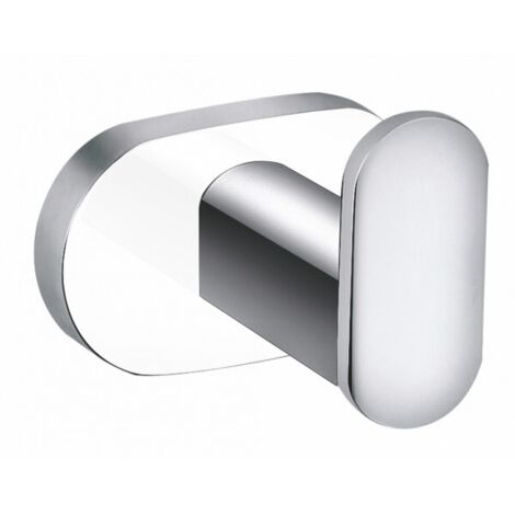 Patère simple YUKON en laiton blanc chromé 5,6 cm (1/2)