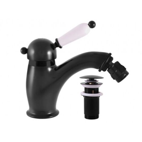 Mitigeur bidet LABE en laiton noir avec siphon (1/4)