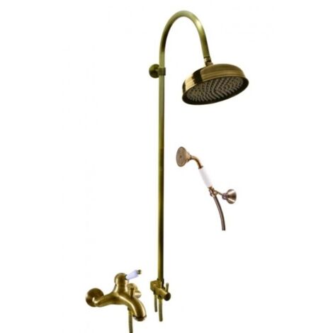 Colonne de douche LABE laiton bronze avec douchette H.102 cm (1/5)