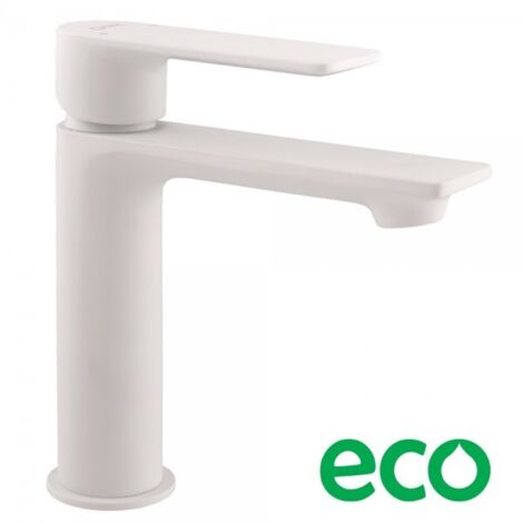 Mitigeur lavabo NIL en laiton blanc sans siphon (1/3)