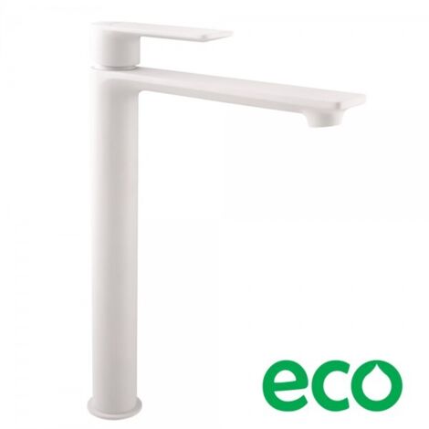 Mitigeur lavabo haut NIL en laiton blanc sans siphon H. 26,1 cm (1/3)