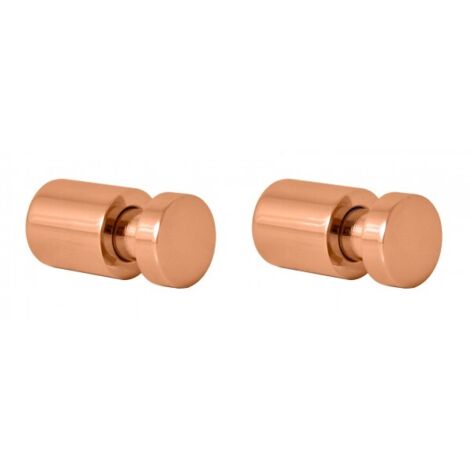 Lot de 2 patères COLORADO en laiton rose gold brossé 3cm x 1,6cm (1/2)