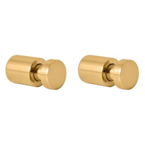 Lot de 2 patères COLORADO en laiton doré brossé 3cm x 1,6cm (1/2)