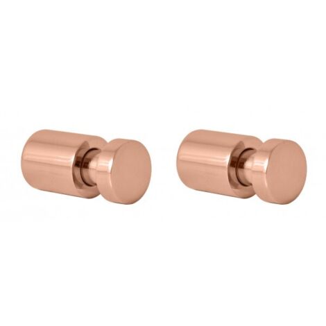 Lot de 2 patères COLORADO en laiton rose gold poli 3cm x 1,6cm (1/2)