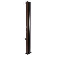 Douche de piscine solaire ULTIMATE 60L avec rince pieds temporisé-Marron-Marron-21.5 --