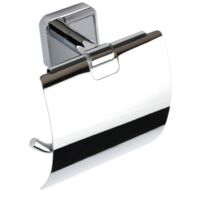 Dérouleur papier toilette TASI en laiton chromé 13 cm avec ou sans couvercle-13 --