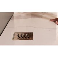 Drain de douche carré en acier inoxydable CONFLUO TIDE 15x15 cm