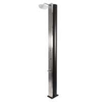 Douche de piscine solaire PULSATE 40L avec rince pieds-Acier inoxydable-Acier inoxydable-17.5 --