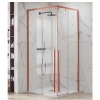 Paroi de douche coulissante SANTORINI 100 profilé rose gold 110 x200 cm