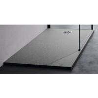 Receveur de douche recoupable NOVELLINI NOVOMATT gris 160x80 cm