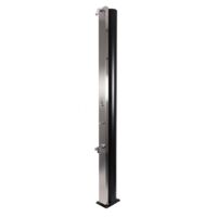 Douche de piscine solaire ULTIMATE 60L avec rince pieds temporisé-Acier inoxydable-Acier inoxydable-21.5 --