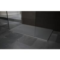 Receveur de douche recoupable NOVELLINI NOVOSOLID gris 120x90 cm
