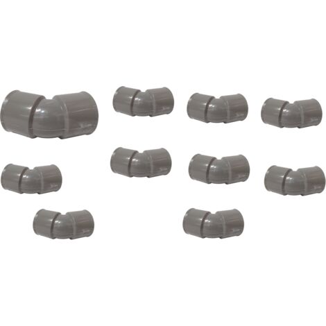 Coude pour la plomberie, modèle FF 45° DN 32, lot de 10 pièces (1/2)