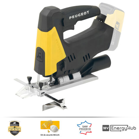 Peugeot – Scie sauteuse 600W – Vitesse 0-3000 tr/min – Course de lame 20mm – Pour bois, plastique et métal – Conception ergonomique (1/10)