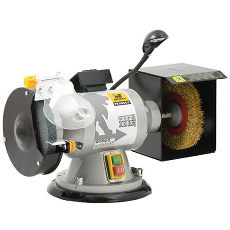 FP – Touret à meuler 150 mm 350 W – Tension 230 V – Vitesse 2950 tr/min – Meule brosse pour polissage et nettoyage - ENERGYGRIND-150BP