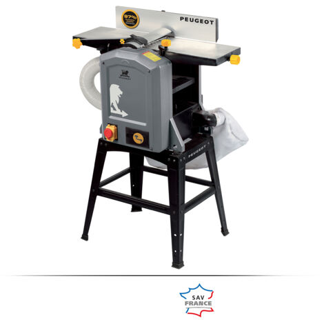 Peugeot – Raboteuse dégauchisseuse 1500W – Largeur de passe 204mm – Hauteur de rabotage 210mm – Vitesse 8500tr/min – Aspiration Dust Wizard - ENERGYPLANE-204ASP