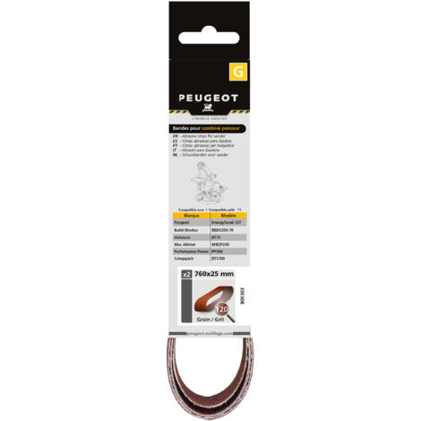 Jeu de 2 bandes abrasives 760x25 mm Grain 120 (1/5)