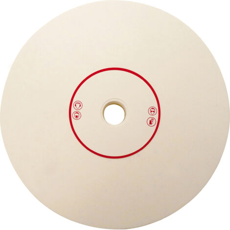 Peugeot – Meule à touret corindon blanc 200 mm – Grain 180 – Alésage 20 mm – Épaisseur 40 mm – Pour affûtage acier inoxydable