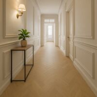 Parquet massif chêne - Baton rompu - Huilé naturel - largeur 9cm - épaisseur 1,6cm - Longueur 70cm rares noeuds (max 5mm) et sans aubiers 100% FSC