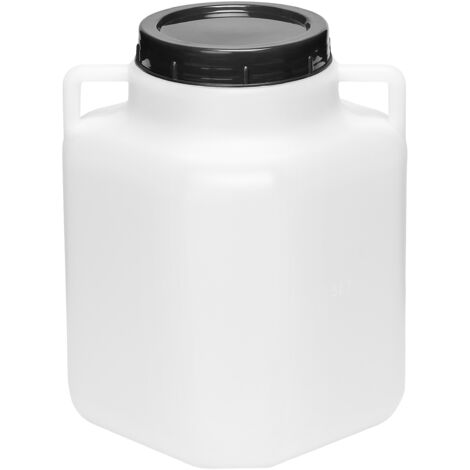 Garronda 5 Liter BPA-freies quadratisches Fass und Futtertonne Weithalsfass Wassertank und Behälter mit Deckel für Sauerkraut sowie Surfass Pökelfass für Fleisch GD-0088, Weiß