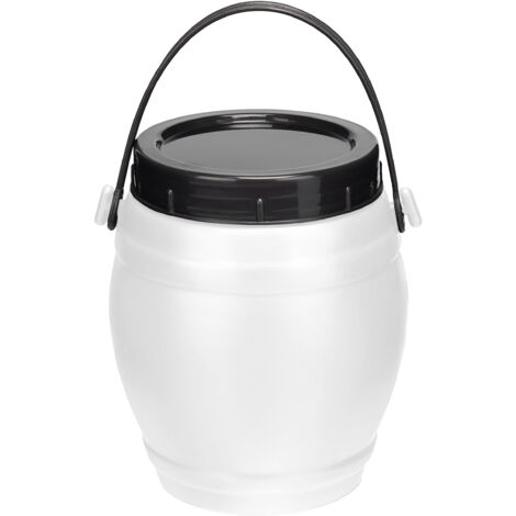 Garronda 1,5 Liter Behälter mit Deckel Futtertonne Weithalsfass BPA-frei Kleines Fass Wasser Box mit Deckel Ideal als transportbox Sichere Aufbewahrung und Lagerung GD-0086, Weiß