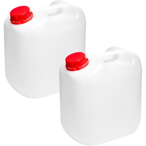 Garronda Wasserkanister Camping BPA-frei Lebensmittelecht Wasserbehälter Kanister 10L Wassertank Camping Zubehör Outdoor Wasserkanister 10L 2er Pack Weiß GD-0082