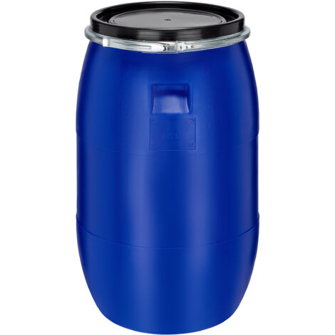 Garronda 85 Liter Deckelfass Weithalsfass aus HDPE Regenfass für Garten Fass Futtertonne Wasserbehälter Universalfass Wasserfass Regentonne Lebensmittelfass Wassertank GD-0078, Blau