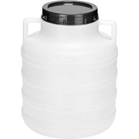 Garronda 5 Liter Weithalsfass aus BPA-freiem Futtertonne Fass Universalfass Lebensmittel Fass Regenfass für Garten Regentonne mit Deckel Regenwassertonne für Garten Wassertonne GD-0078, Weiß