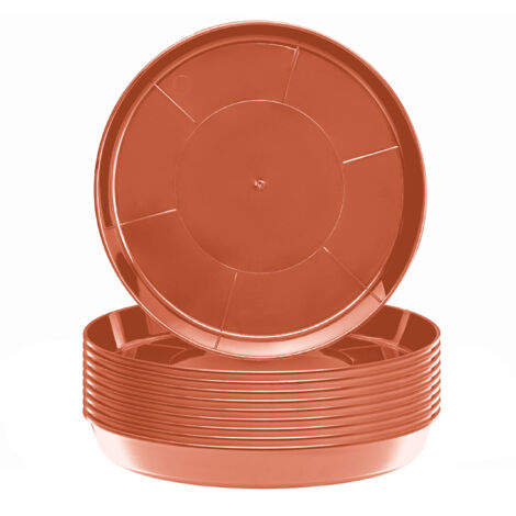 Garronda Blumentopf Untersetzer GD-0026 (10 Stück Terrakotta, ⌀ 18cm H 3,5cm)