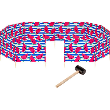 Garronda Strand Windschutz Sichtschutz 15m lang Plus Gummihammer GAEX001 (Wassermelone-66, 15 m) (1/5)