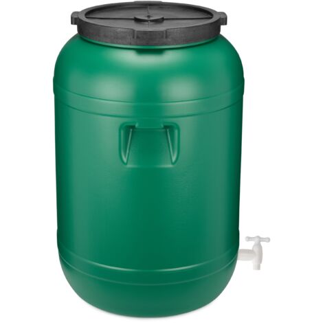 Garronda Weithalsfass 120 Liter Futtertonne mit Deckel ohne Dichtung– BPA-freier HDPE Futterbehälter für Wasser, Lagerung, Tierfutter, Sauerkraut und Gurken GD-0142