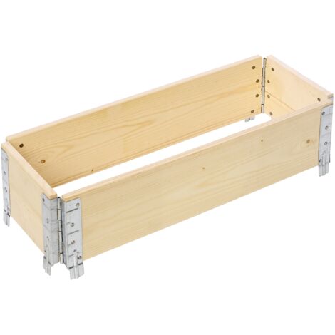 Garronda naturbelassene Hochbeete für Garten Palettenrahmen Hochbeet Holz steckbar stapelbar faltbar für Pflanzen Blumen Kräuter Obst und Gemüse Natural 1 Stück 80x30x20 cm GD-0141