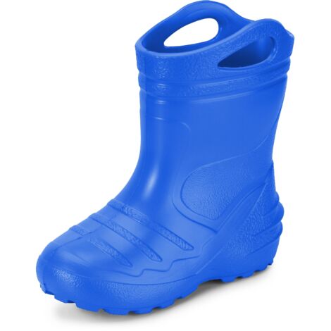 Ladeheid Gummistiefel Kinder federleichte EVA Regenschuhe Bequeme und leichte Regenstiefel Kinder perfekt für Frühling und Sommer KL051-S (Blau, 30 EU) (1/5)