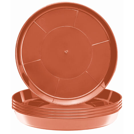 Garronda Blumentopf Untersetzer GD-0026 (5 Stück Terrakotta, ⌀ 18cm H 3,5cm)