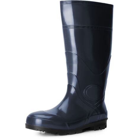 Ladeheid Gummistiefel Herren hoch Erwachsene wasserdichte Regenschuhe LA-914 (Marineblau, 48 EU)