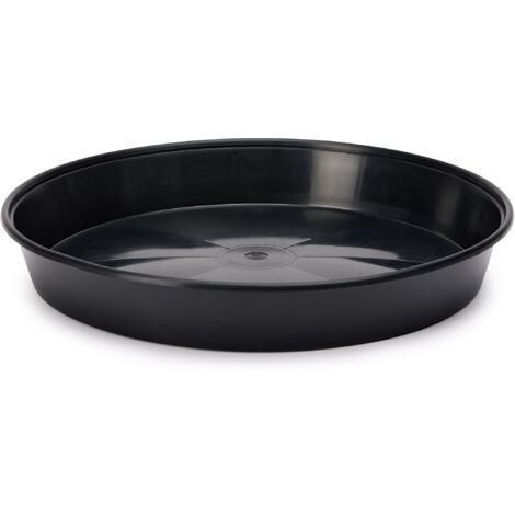 Garronda Blumentopf Untersetzer GD-0026 (Schwarz, ⌀ 27cm H 3,2cm)