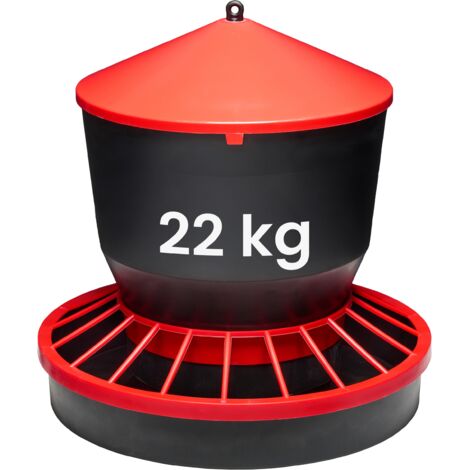 Garronda Hühnerfutter Automat 22 kg mit Tragegriff, automatischer Futterautomat für Hühner, Küken und Geflügel, aus BPA-freiem Kunststoff, leicht zu reinigen Vogelfutterspender GD-0151 (1/5)