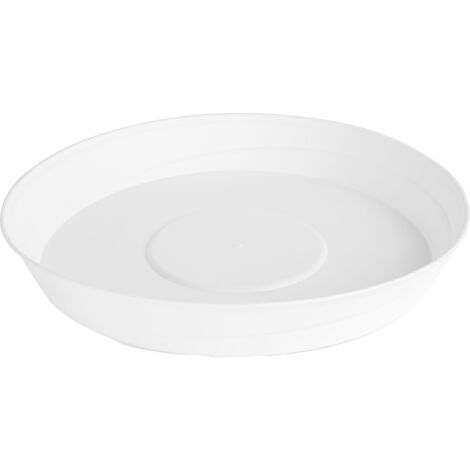 Garronda Untersetzer Blumentopf aus Kunststoff 1 Stück oder 3er Pack Plastik Pflanztopf Pflanzen Untersetzer rund für Pflanztöpfe GD-0023 (Weiß, ⌀ 20cm H 3,5cm)