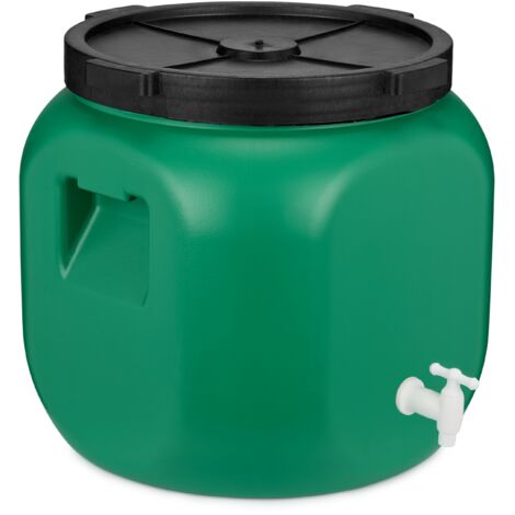 Garronda Weithalsfass 40 Liter Futtertonne mit Deckel ohne Dichtung– BPA-freier HDPE Futterbehälter für Wasser, Lagerung, Tierfutter, Sauerkraut und Gurken GD-0142