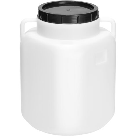 Garronda 50 Liter BPA-freies quadratisches Fass und Futtertonne Weithalsfass Wassertank und Behälter mit Deckel für Sauerkraut sowie Surfass Pökelfass für Fleisch GD-0088, Weiß