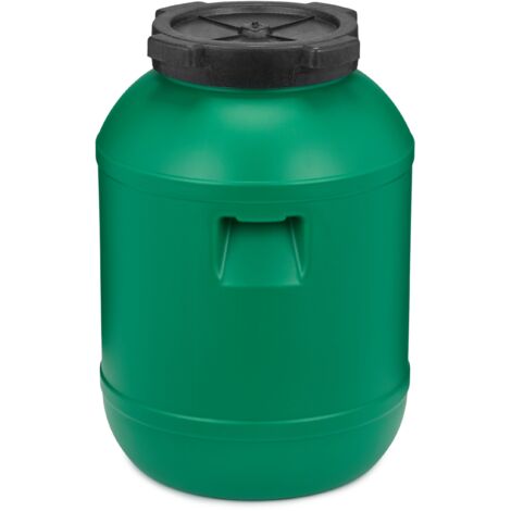 Garronda 20 Liter Weithalsfass aus BPA-freiem Futtertonne Fass Universalfass Lebensmittel Fass Regenfass für Garten Regentonne mit Deckel Regenwassertonne für Garten Wassertonne GD-0078, Grün