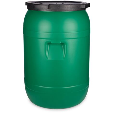 Garronda Weithalsfass 250 Liter Futtertonne mit Deckel ohne Dichtung– BPA-freier HDPE Futterbehälter für Wasser, Lagerung, Tierfutter, Sauerkraut und Gurken GD-0142