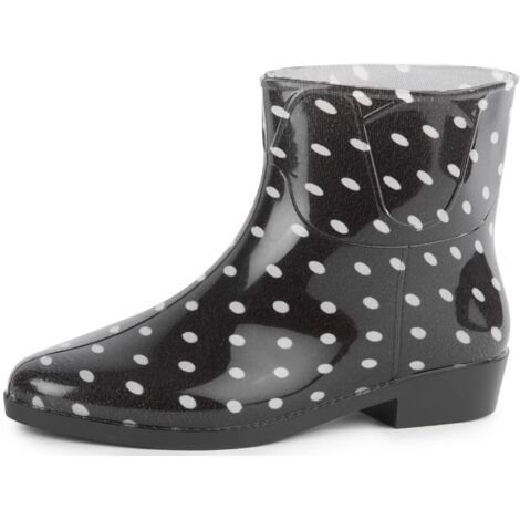 Ladeheid Kurze Gummistiefel Damen Elegant Regenstiefel Damen mit Muster LAZT201802 (Muster-4, 40 EU)