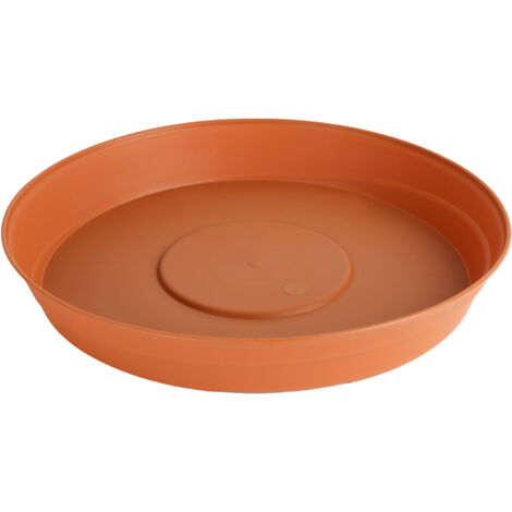 Garronda Untersetzer Blumentopf aus Kunststoff 1 Stück oder 3er Pack Plastik Pflanztopf Pflanzen Untersetzer rund für Pflanztöpfe GD-0023 (Terracotta, ⌀ 34cm H 5cm) (1/5)