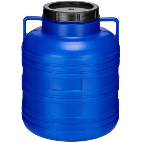 Garronda 20 Liter Weithalsfass aus BPA-freiem Futtertonne Fass Universalfass Lebensmittel Fass Regenfass für Garten Regentonne mit Deckel Regenwassertonne für Garten Wassertonne GD-0078, Blau
