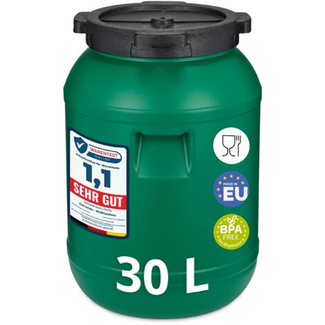 Garronda 220L Regentonne Mit Deckel & Hahn – HDPE, Lebensmittelecht, UV-beständig