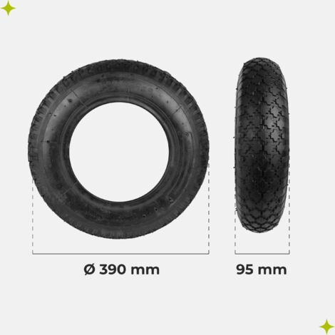 Cubesprings 33 cm Schubkarrenreifen 4.00-6, flacher freier