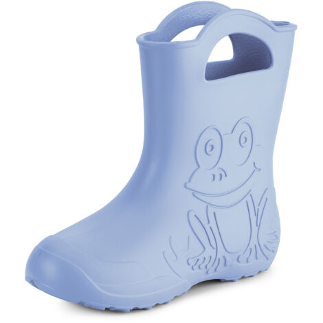 Ladeheid EVA Gummistiefel Damen federleichte wasserdichte Damenschuhe Regenschuhe LA-CA-09 (Hellblau, 38/39 EU)